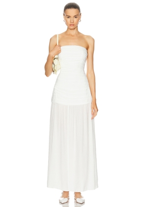 SER.O.YA Gardenia Maxi Dress in Porcelain - White. Size L (also in M, S, XL, XS).