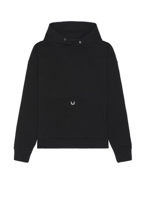 ASRV Tech Terry Hoodie in Black - Black. Size L (also in M, S, XL/1X).