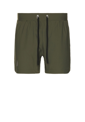 ASRV Tetra Lite 5 Lineless Short in Olive - Olive. Size L (also in M, S, XL/1X).