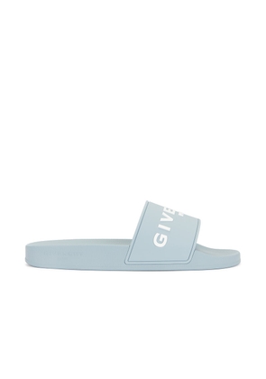 Givenchy Slide Flat Sandals in Sky Blue - Baby Blue. Size 42 (also in 43).