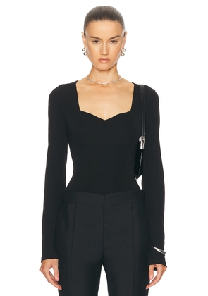 Givenchy Long Sleeve Bodysuit in Black - Black. Size L (also in M, S, XS).