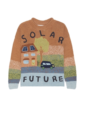 Story mfg. Hand Knit Twinsun Cardigan in Clay Solare Future - Brown. Size M (also in S).