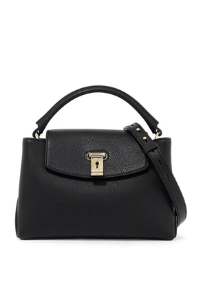 'handbag layka in hammered leather' - OS Black