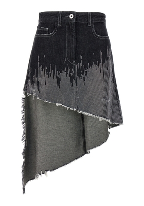 J.w. Anderson Sequin Asymmetric Denim Skirt