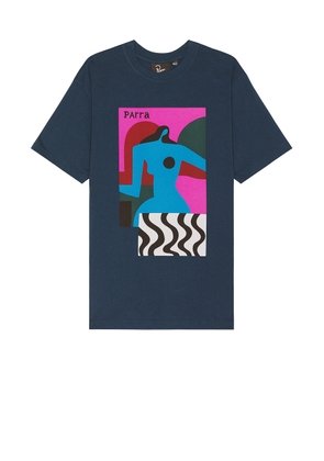 By Parra Distortion Table T-shirt in Navy Blue - Navy. Size M (also in S, XL/1X).