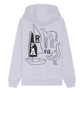 By Parra Riddle Hooded Sweatshirt in Heather Grey - Grey. Size L (also in M, S, XL/1X).