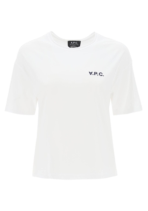 A.p.c. carol boxy t-shirt with logo print - L White