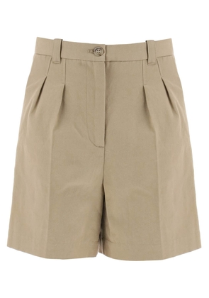 A.p.c. cotton and linen nola shorts for - 34 Beige