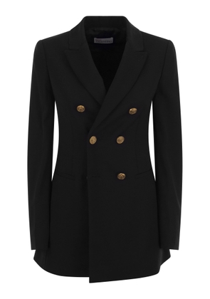 Red Valentino Viscose And Wool Double-Breasted Jacket