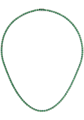 Hatton Labs Silver & Green Classic Tennis Chain Necklace