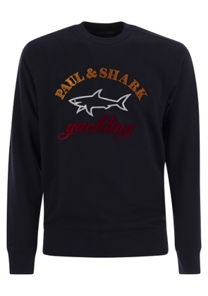 Paul & shark Cotton Crewneck Sweatshirt With Logo