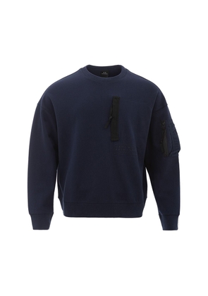 Armani Exchange Chic Blue Cotton Sweater for Men - M