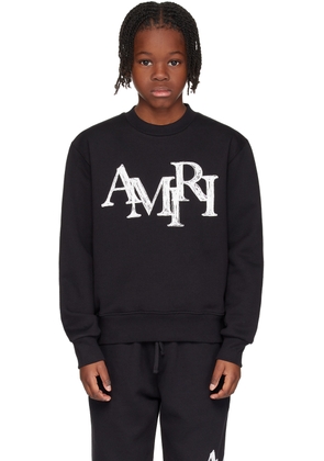 AMIRI Kids Black Staggered Scribble Sweatshirt