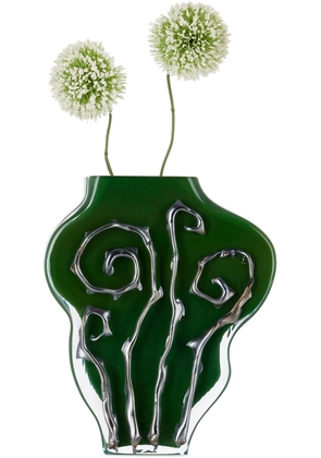 Silje Lindrup SSENSE Exclusive Green & Silver Shape 1 Vase