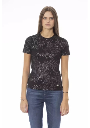 Baldinini Trend Black Cotton Tops & T-Shirt - S