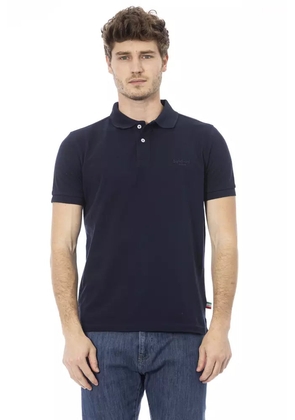 Baldinini Trend Blue Cotton Polo Shirt - M