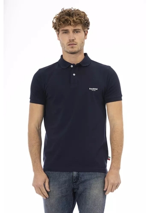 Baldinini Trend Blue Cotton Polo Shirt - S