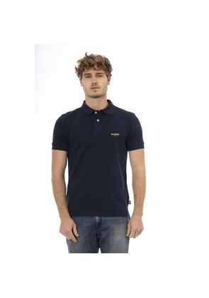 Baldinini Trend Blue Cotton Polo Shirt - S