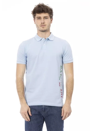 Baldinini Trend Light-blue Cotton Polo Shirt - L