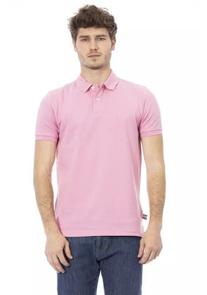 Baldinini Trend Pink Cotton Polo Shirt - L