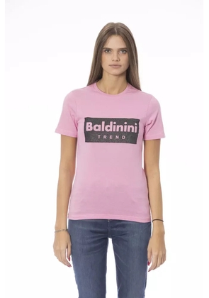 Baldinini Trend Pink Cotton Tops & T-Shirt - XS