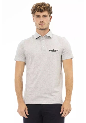 Baldinini trend Gray Cotton Polo Shirt - M