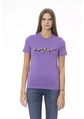 Baldinini Trend Purple Cotton Tops & T-Shirt - XS