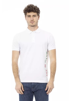 Baldinini Trend White Cotton Polo Shirt - S