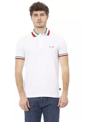 Baldinini Trend White Cotton Polo Shirt - 3XL