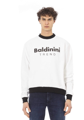 Baldinini Trend White Cotton Sweater - 3XL