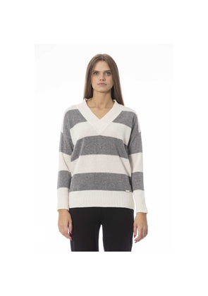 Baldinini Trend Gray Wool Sweater - S