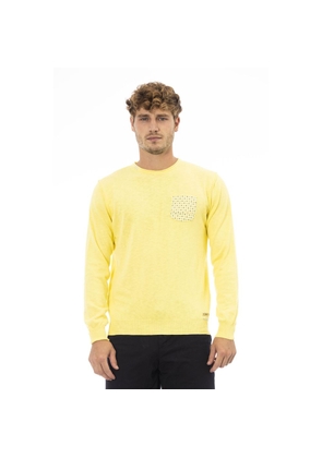 Baldinini Trend Yellow Cotton Sweater - L