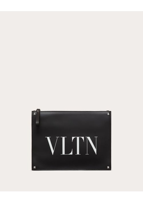 Valentino Garavani VLTN Leather Clutch Man BLACK UNI
