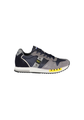 Blauer Elevate Your Step: Blue Contrast Lace-Up Sneakers - EU43/US10