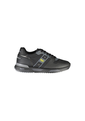 Blauer Sleek Black Sneakers with Contrast Accents - EU44/US11