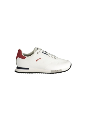 Blauer White Polyester Sneaker - EU44/US11