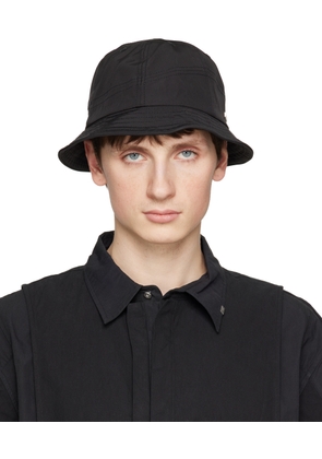 C2H4 Black Curvilinear Bucket Hat