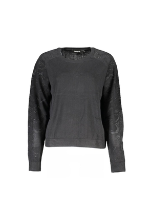 Desigual Black Cotton Sweater - XS