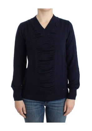 COSTUME NATIONAL C’N’C  Dark  V-Neck Wool Sweater - XS