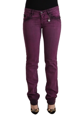 Costume National Purple Cotton Stretch Slim Fit Denim Jeans - W24