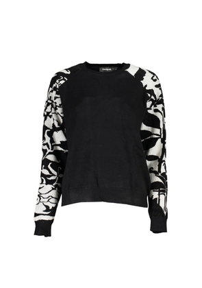 Desigual Chic High Neck Sweater with Contrast Details - S