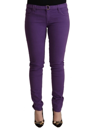 CYCLE Purple Cotton Low Waist Skinny Casual Jeans - W31
