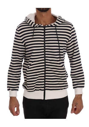 Daniele Alessandrini   Striped Hooded Cotton Sweater - S