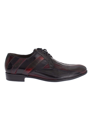 Dolce & Gabbana Black Bordeaux Leather Dress Formal Shoes - EU39.5/US6.5