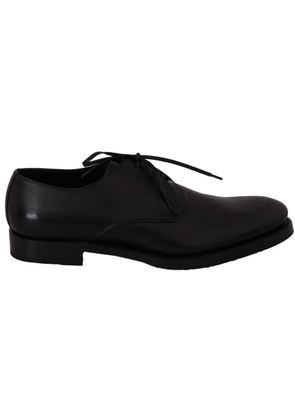 Dolce & Gabbana Black Leather Derby Formal Dress Shoes - EU38.5/US8
