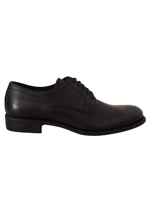 Dolce & Gabbana Black Leather Lace Up Mens Formal Derby Shoes - EU40/US7