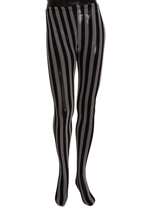 Dolce & Gabbana Black White Striped Tights Stockings - M