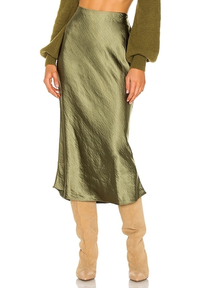 Camila Coelho Gysele Midi Skirt in Green. Size XS.