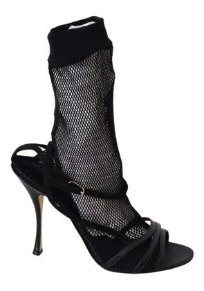 Dolce & Gabbana Black Suede Short Boots Sandals Shoes - EU39.5/US9