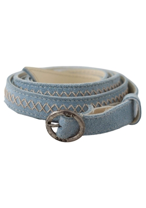 Dolce & Gabbana Blue Skinny Leather Fashion Waist Belt - L